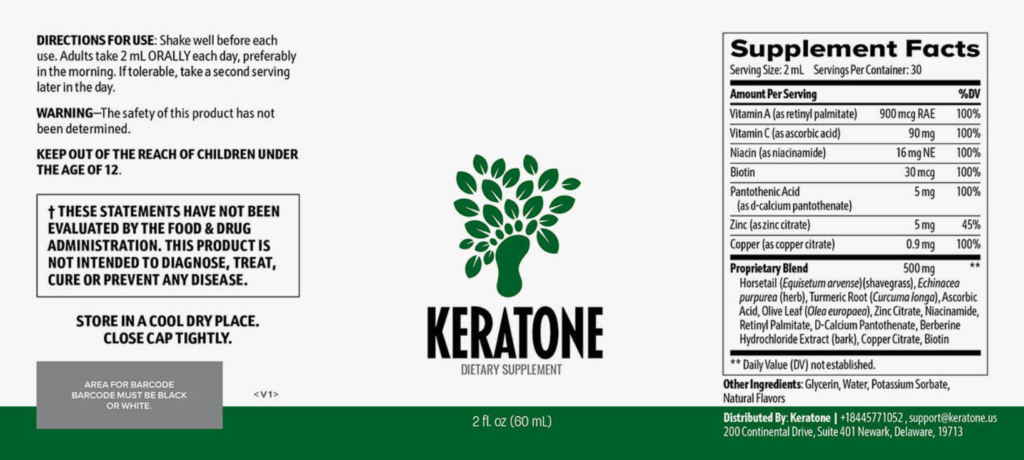 keratone label