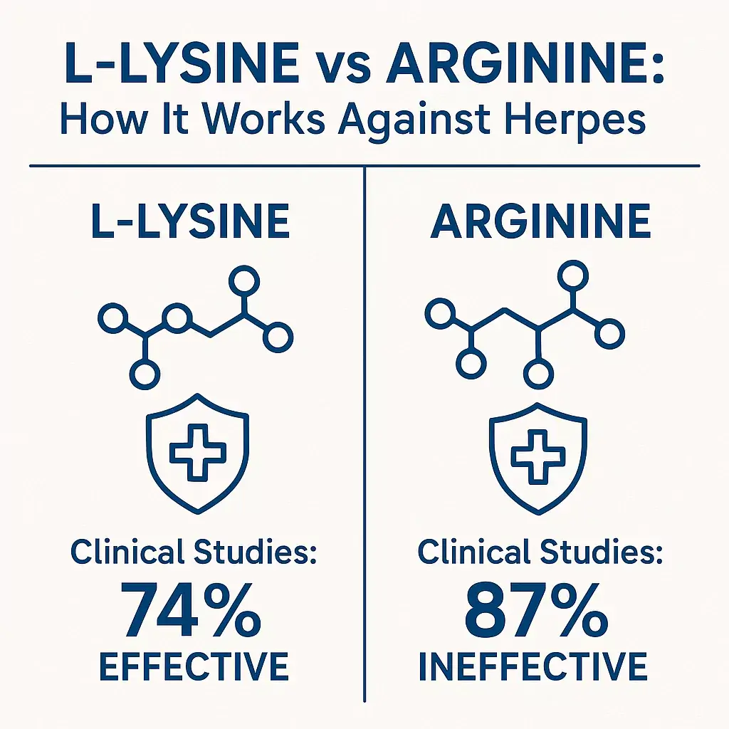 l-lysine-herpes-mechanism-clinical-research-infographic